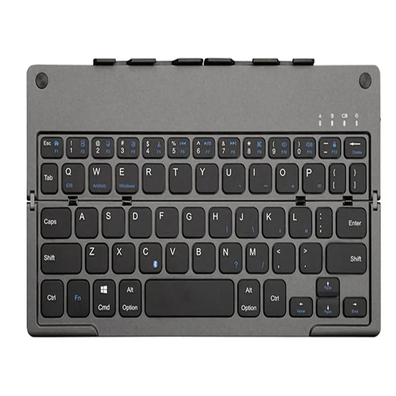 Mini Teclado dobrável compatível com Bluetooth com suporte para celular tablet notebook