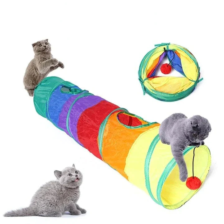 Brinquedo Túnel Para Gatos Com 2 saídas + Bola de Brinde.