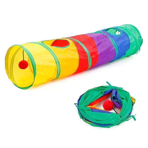 Brinquedo Túnel Para Gatos Com 2 saídas + Bola de Brinde.