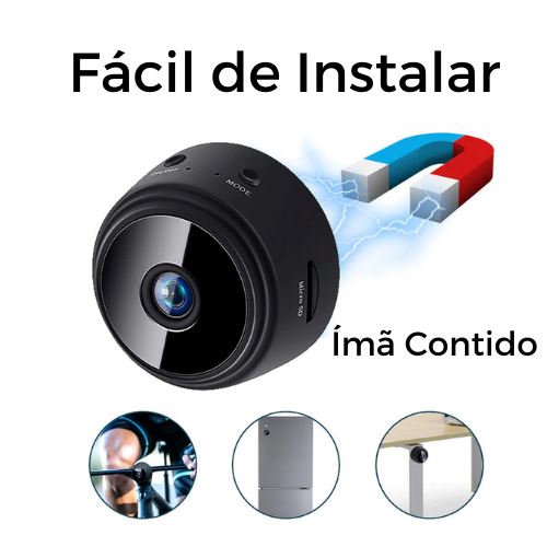 Mini Câmera de Segurança Full HD - WiFi.